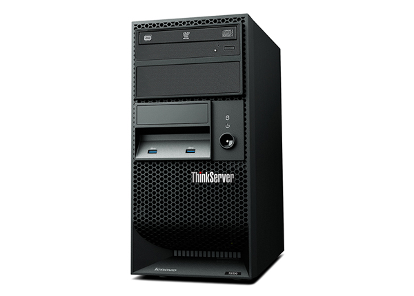 联想Lenovo ThinkServer TS250 塔式服务器（1颗英特尔®至强®E3-1225 v5处理器/32G UDIMM内存/3块1TB 7.2K RPM SATA 3.5英寸硬盘） 产品图